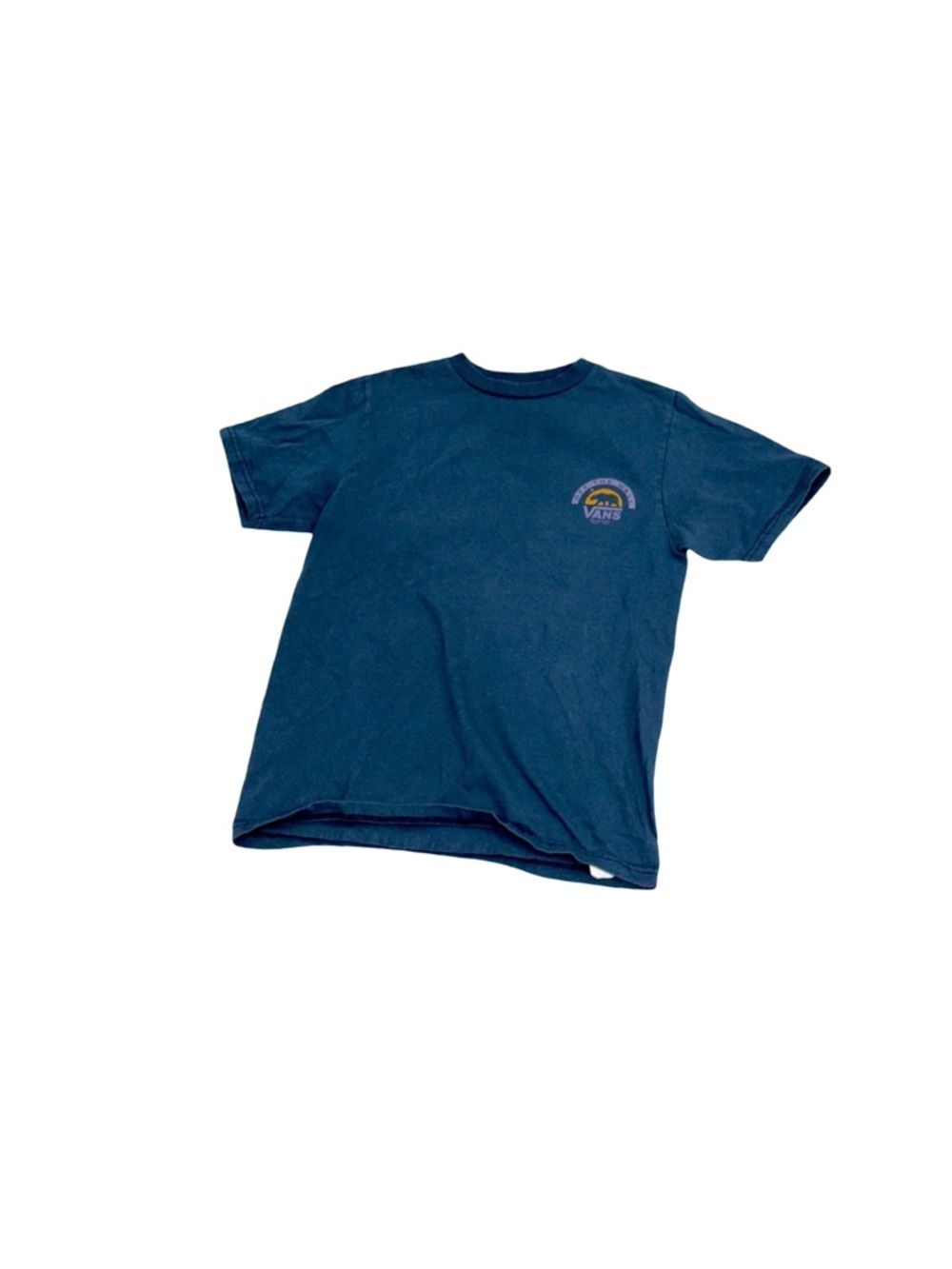 Vans Girls Graphic Tee Small Navy Blue Bear Logo California Off The Wall T-Shirt
